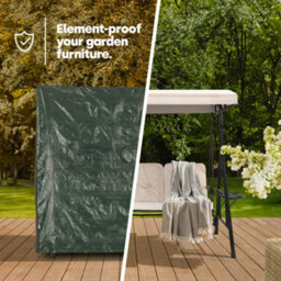 Livivo 3 Seater Garden Swing Cover Waterproof Outdoor Swing Seat Cover With Eyelets And Ropes Green 215 X 168 X 124Cm - thumbnail 3