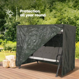 Livivo 3 Seater Garden Swing Cover Waterproof Outdoor Swing Seat Cover With Eyelets And Ropes Green 215 X 168 X 124Cm - thumbnail 2