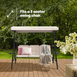 Livivo 3 Seater Garden Swing Cover Waterproof Outdoor Swing Seat Cover With Eyelets And Ropes Green 215 X 168 X 124Cm - thumbnail 4
