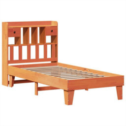 Berkfield Bed Frame Without Mattress Wax Brown 75X190 Cm Small Single Solid Wood Pine - thumbnail 3