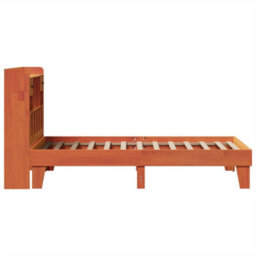 Berkfield Bed Frame Without Mattress Wax Brown 75X190 Cm Small Single Solid Wood Pine - thumbnail 7