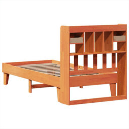 Berkfield Bed Frame Without Mattress Wax Brown 75X190 Cm Small Single Solid Wood Pine - thumbnail 8