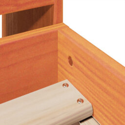Berkfield Bed Frame Without Mattress Wax Brown 75X190 Cm Small Single Solid Wood Pine - thumbnail 9