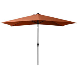 Berkfield Parasol With Leds And Steel Pole Terracotta 2X3 M - thumbnail 3