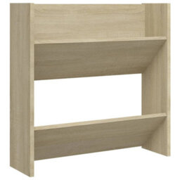 Berkfield Wall Shoe Cabinet Sonoma Oak 60X18X60 Cm Engineered Wood - thumbnail 2