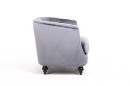 86Cm Lead Colour Velvet Armchair - thumbnail 4