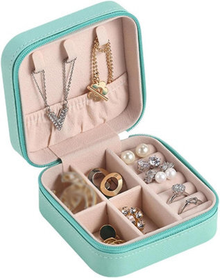 Xample Jewellery Box Organizer, Travel Jewelry Case, Velvet Portable Travel Jewelry Organizer Box For Earrings Bracelets Rings Necklace - image 1