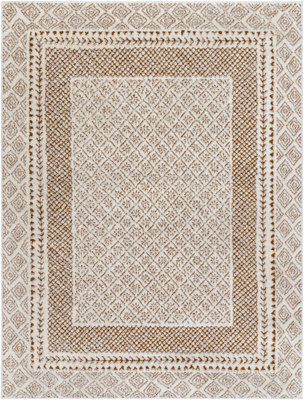 Livabliss Freud-Modern Ivory Brown High Pile Living Dining Bedroom Rug 160 X 213 Cm Easy Care, Non Shedding - image 1