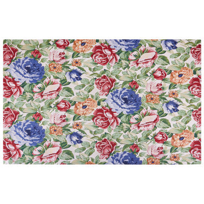 Beliani Rug Farwan Multicolour 140 X 200 Cm Cotton - image 1