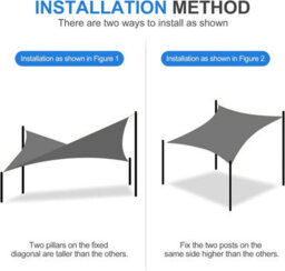Waterproof Rectangular Sun Shade Sail 2 X 3 M 95% Uv Protection For Outdoor Patio Garden Balcony (Grey) - thumbnail 3