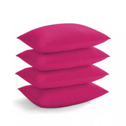 Ameha Bedding Pillowcase-Plain Dyed Hot Pink Breathable Envelope Durable Pillow Cover 2 Pair (50 X 75 Cm) Pillow Covers - thumbnail 8