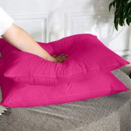 Ameha Bedding Pillowcase-Plain Dyed Hot Pink Breathable Envelope Durable Pillow Cover 2 Pair (50 X 75 Cm) Pillow Covers - thumbnail 9