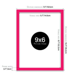 9X6 Bright Pink Picture Frame (22.9 X 15.2Cm) Poster, Photo, Artwork, Gallery Wall Or Print - thumbnail 3