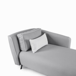 Emelda Grace Chloe Chaise Longue - Grey - thumbnail 2