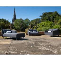 Emelda Grace Chloe Chaise Longue - Grey - thumbnail 5