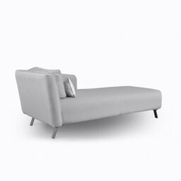 Emelda Grace Chloe Chaise Longue - Grey - thumbnail 4