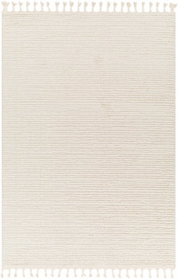 Livabliss Nora-Global Grey Ivory High Pile Fringe Living Dining Bedroom Rug 160 X 213 Cm Easy Care, Non Shedding - image 1
