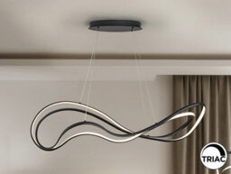 Luminosa Lighting Luminosa Danza Bar Pendant Ceiling Light Black Led 3000K - Uk Stock