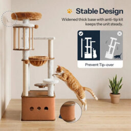 Cat Tree 150 Cm Tower Condo With Cat Scratching Post Cat Tower For Indoor Cats - thumbnail 4