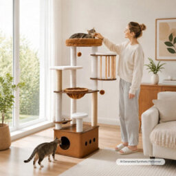 Cat Tree 150 Cm Tower Condo With Cat Scratching Post Cat Tower For Indoor Cats - thumbnail 3