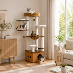 Cat Tree 150 Cm Tower Condo With Cat Scratching Post Cat Tower For Indoor Cats - thumbnail 1