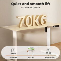 Levede Electric Standing Desk Height Adjustable Memory Control Natural Wood - thumbnail 8