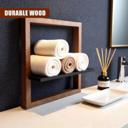 Wall Mounted Square Floating Shelf 3D Box Wood Picture Ledge Decorative Display - thumbnail 4