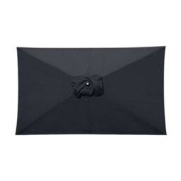 VRUC Replacement Parasol Fabric Umbrella Canopy Cover For 3X2M 6 Arm Parasols Black - thumbnail 2
