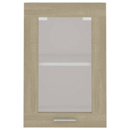 Walplus Hanging Glass Cabinet Lyon Sonoma Oak 40X31X60 Cm Engineered Wood - thumbnail 7