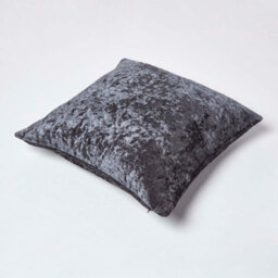 Homescapes Dark Grey Luxury Crushed Velvet Cushion Cover, 45 X 45 Cm - thumbnail 4