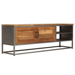 Berkfield Tv Cabinet Recycled Teak And Steel 120X30X40 Cm