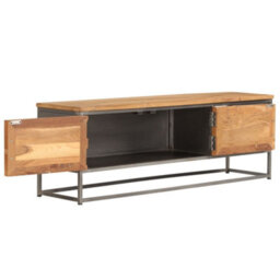 Berkfield Tv Cabinet Recycled Teak And Steel 120X30X40 Cm - thumbnail 4