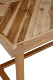 Orsina Natural Teak Wood Base Dining Table, Outdoor Dining Table For Garden, Picnic, Rectangle Dining Table - thumbnail 5