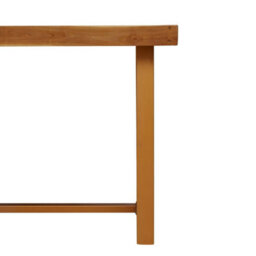 Orsina Natural Teak Wood Base Dining Table, Outdoor Dining Table For Garden, Picnic, Rectangle Dining Table - thumbnail 4