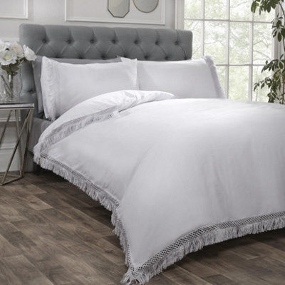Rapport Tia Trellis Tasselled Duvet Cover Bedding Set - image 1
