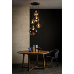 Lucide Julius Vintage Cluster Pendant Light - 5Xe27 - Smoke Grey - thumbnail 3