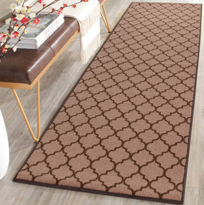 Smart Living Heavy Duty Machine Washable Runner For Hallway, Kitchen Non Slip Floor Mats, Door Mat 80Cm X 150Cm - Beige Brown - image 1