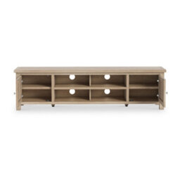 Farro Washed Oak 180Cm Extra Large Tv Unit - Fully Assembled - Painted With Oak Top By Roseland Furniture - thumbnail 8