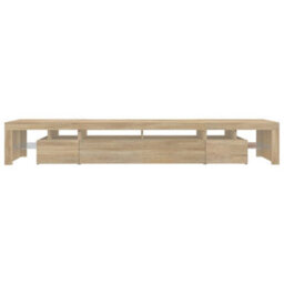 Berkfield Tv Cabinet With Led Lights Sonoma Oak 260X36.5X40 Cm - thumbnail 9