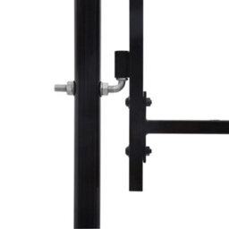 Walplus Black Double Door Fence Gate With Spear Top 400X225 Cm (Includes Keys) - thumbnail 3