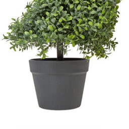 Beliani 158Cm Potted Spiral Artificial Tree With Iron Frame And Green Leaves - Indoor And Sheltered Outdoor Decor - thumbnail 5