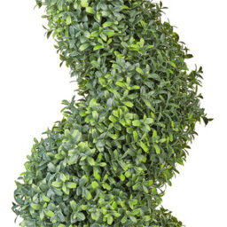 Beliani 158Cm Potted Spiral Artificial Tree With Iron Frame And Green Leaves - Indoor And Sheltered Outdoor Decor - thumbnail 4