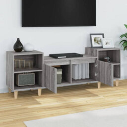 Walplus Tv Cabinet Grey Sonoma 160X35X55 Cm Engineered Wood - thumbnail 3