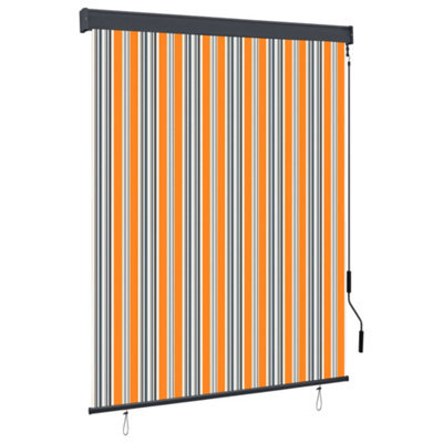 Berkfield Outdoor Roller Blind 140X250 Cm Yellow And Blue - image 1