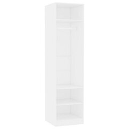 Berkfield Wardrobe White 50X50X200 Cm Engineered Wood - thumbnail 2