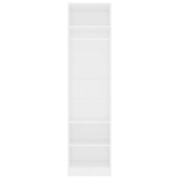 Berkfield Wardrobe White 50X50X200 Cm Engineered Wood - thumbnail 5