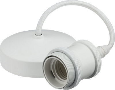 "Knightsbridge 8271Mw 6"" Vintage Pendant Set In A Matt White Finish" - image 1
