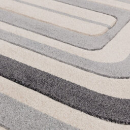 Cream Grey Abstract 13mm Thick Stain-Resistant Rug For Bedroom, Dining Room, Easy To Clean Modern Rug-160Cm X 230Cm - thumbnail 3