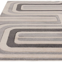 Cream Grey Abstract 13mm Thick Stain-Resistant Rug For Bedroom, Dining Room, Easy To Clean Modern Rug-160Cm X 230Cm - thumbnail 2
