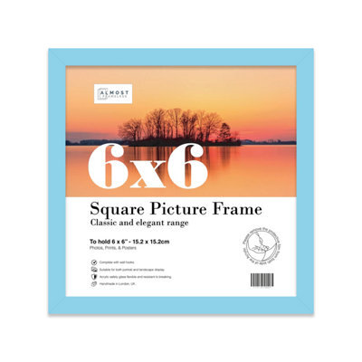 6X6 Light Blue Picture Frame (15.2 X 15.2Cm) Poster, Photo, Artwork, Gallery Wall Or Print - image 1